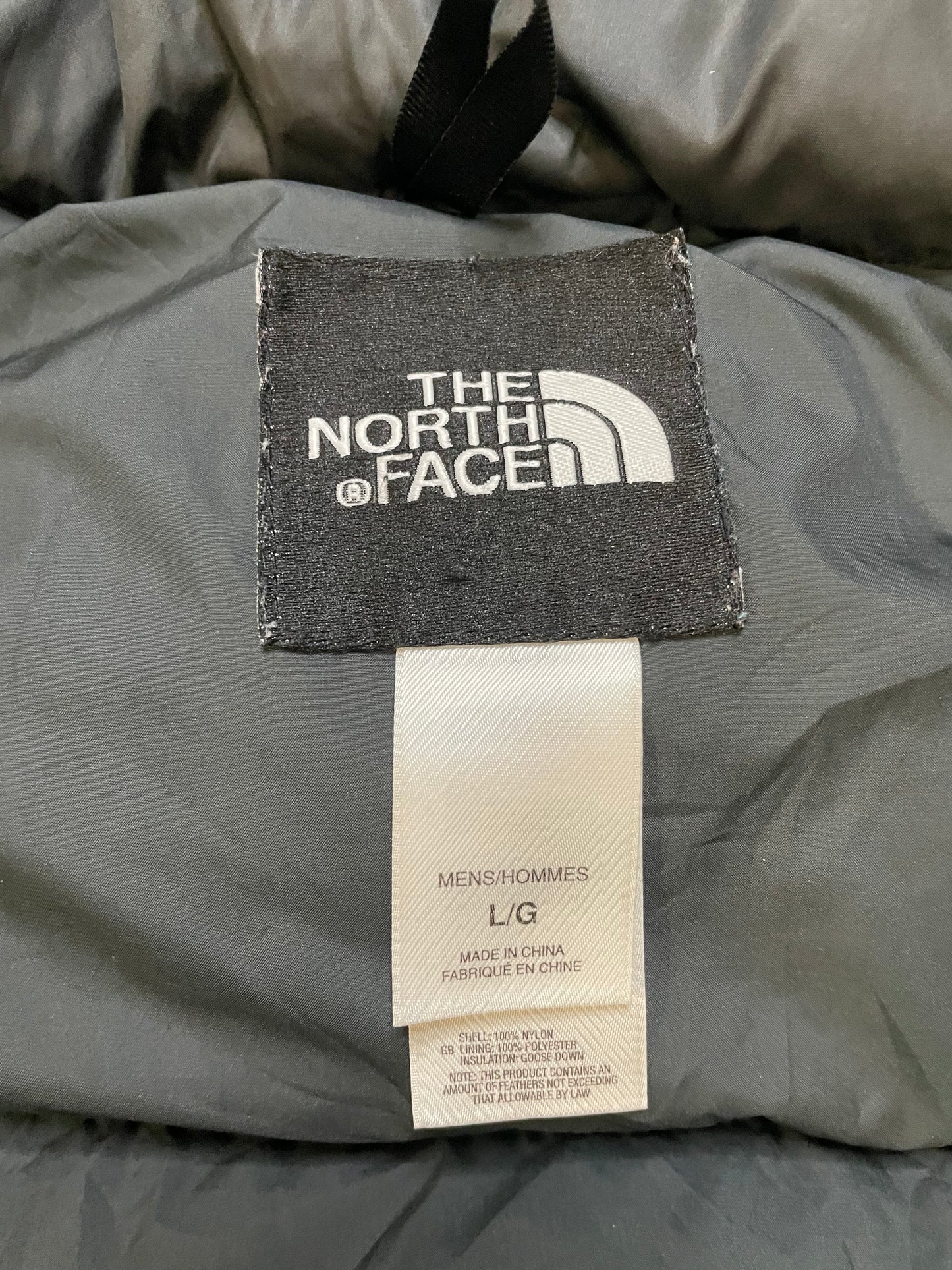 Vintage 1990s The North Face red and grey Nuptse 700 jacket