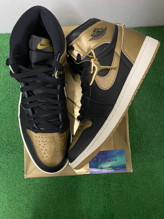 Jordan 1 high black metallic Gold