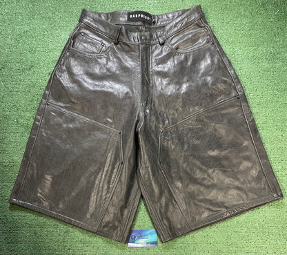 GV Gallery Raspberry hills black leather shorts