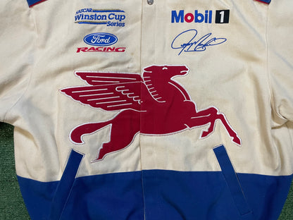 Vintage NASCAR Jeff Hamilton Jeremy mayfield #12 Mobil 1 jacket
