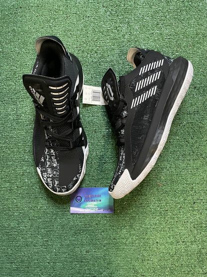 Adidas dame 6 black white hecklers