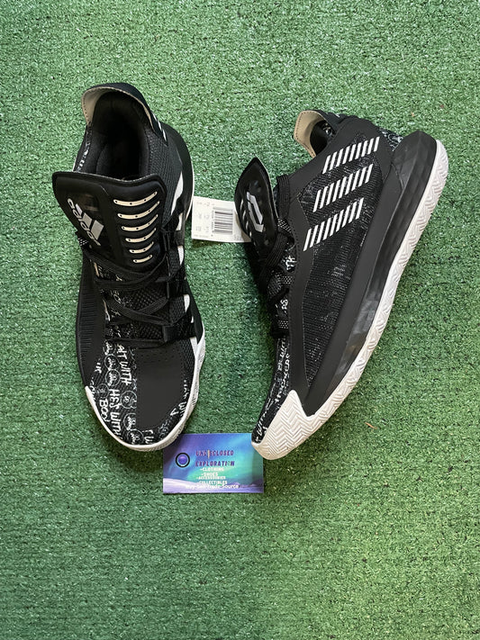 Adidas dame 6 black white hecklers