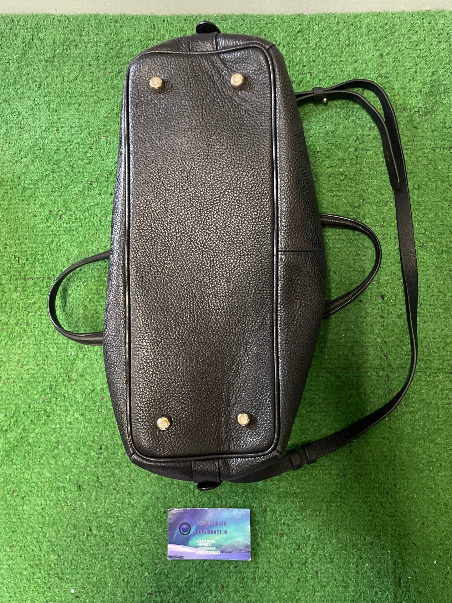 Coach black leather prairie satchel bag