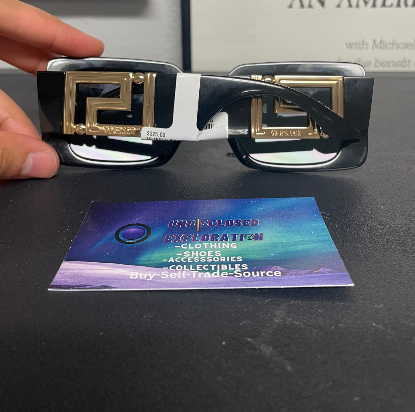 Versace black and gold VE4505U sunglasses