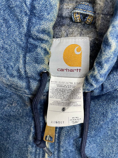 Vintage Carhartt denim hooded jacket