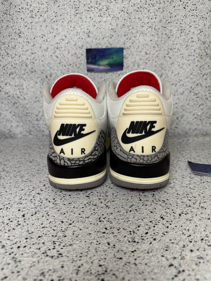 Jordan 3 White Cement 9 Men/10.5 Women “Preowned”