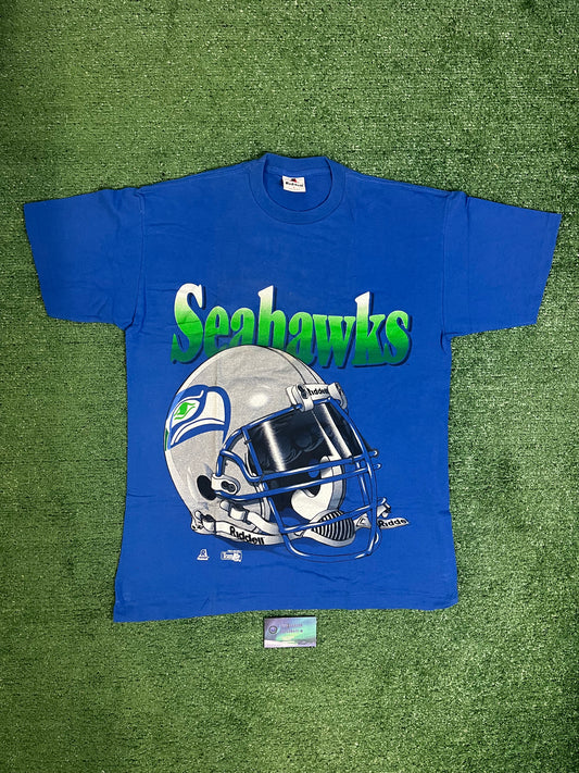 Vintage 1994 Seattle Seahawks helmet tee