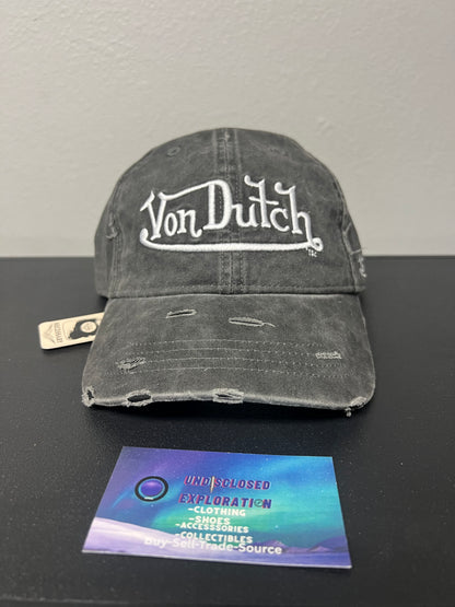 Von Dutch gray distressed hat