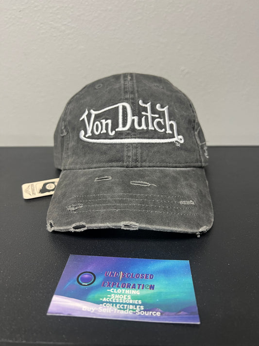 Von Dutch gray distressed hat