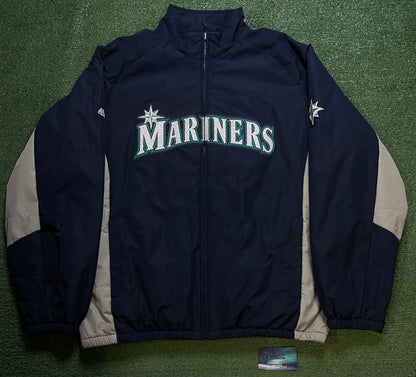 Vintage 2000s Seattle Mariners navy and silver jacket