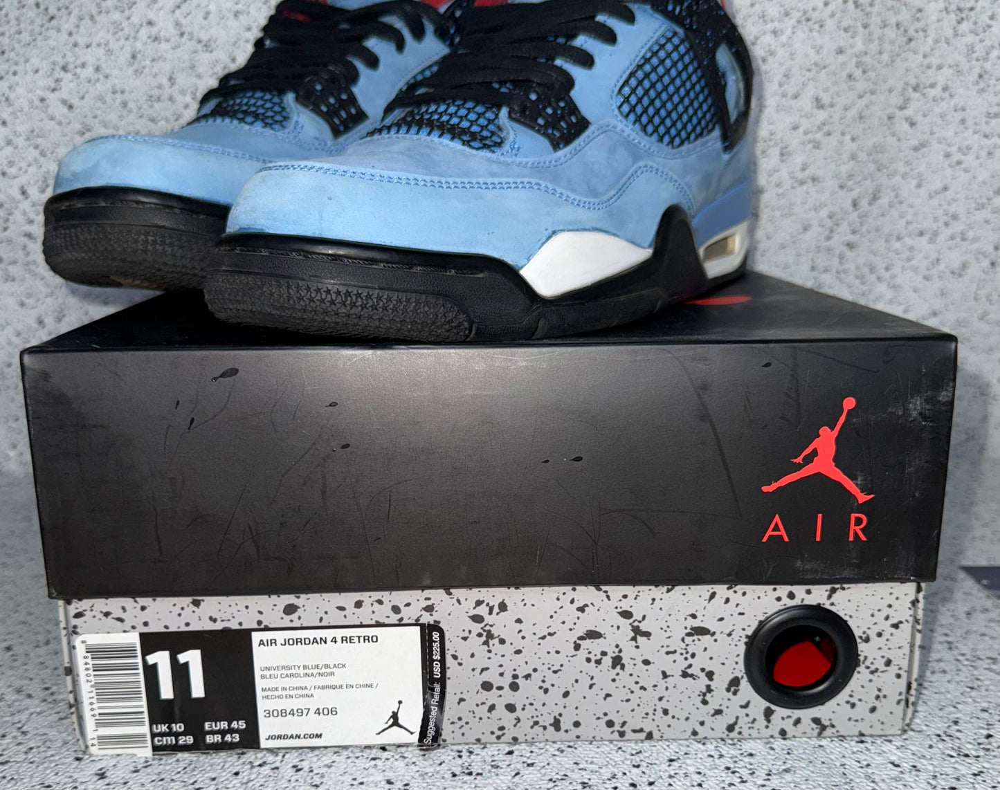Jordan 4 Travis Scott Cactus Jack 11 Men/12.5 Women “Preowned”