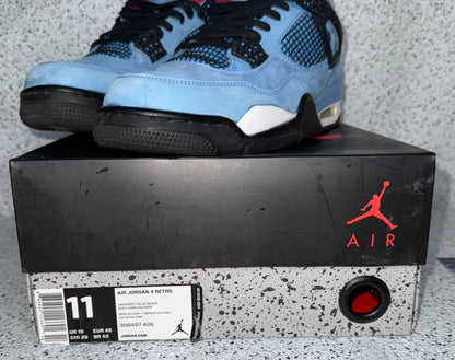 Jordan 4 Travis Scott Cactus Jack 11 Men/12.5 Women “Preowned”