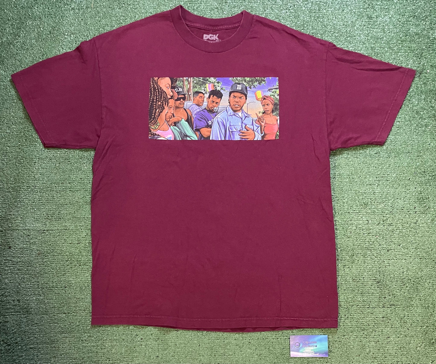 DGK boyz in the hood maroon tee