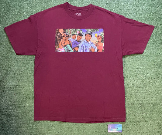 DGK boyz in the hood maroon tee