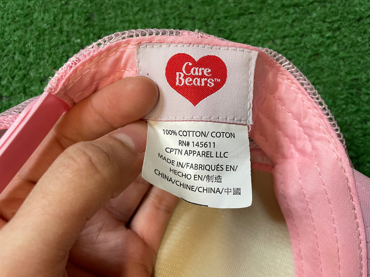 Vintage Care Bears let’s take a trip pink hat