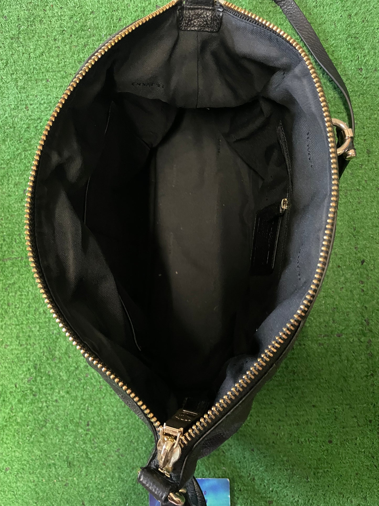 Coach black leather prairie satchel bag