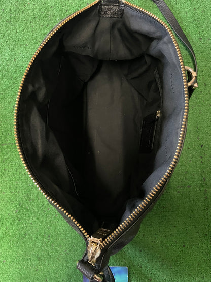 Coach black leather prairie satchel bag