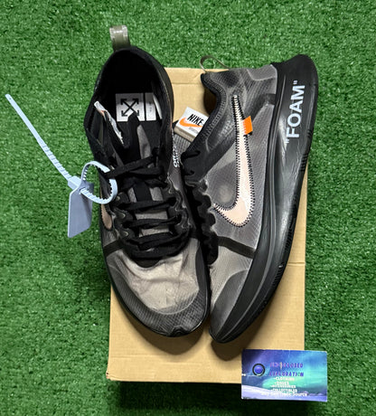 Nike Off-White Zoom Fly Black 10 Men/11.5 Women “Preowned”