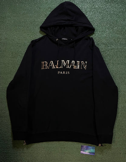 Balmain Paris black and gold tracksuit