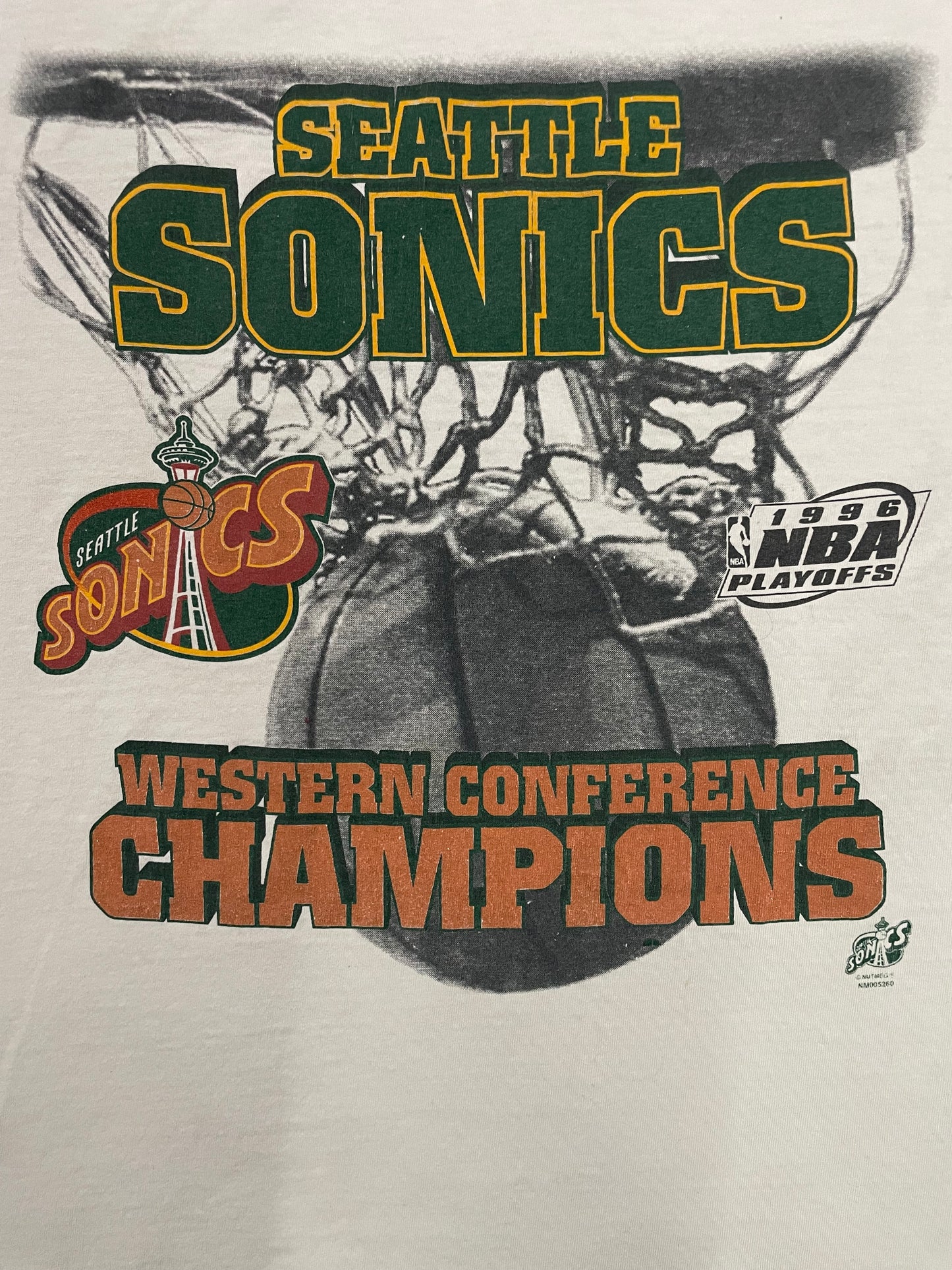 Vintage 1996 Seattle Sonics western conference champions  playoffs tee