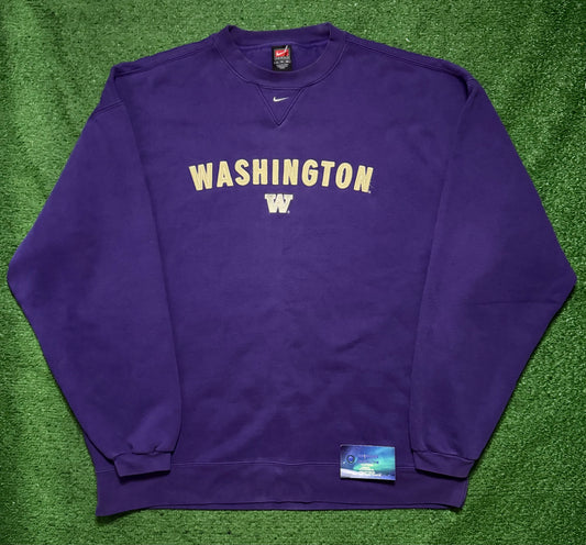 Vintage Washington Huskies Crewneck Nike Center Swoosh