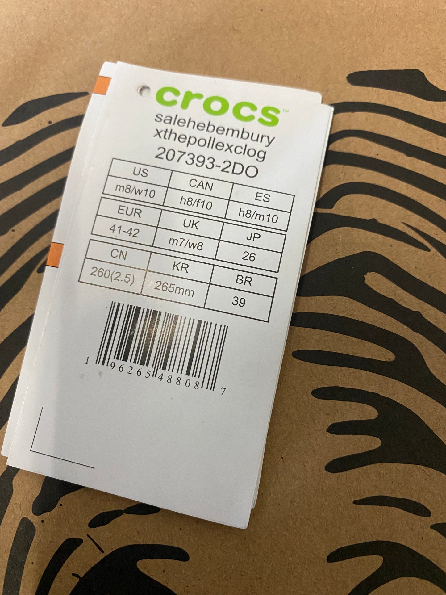 Salehe Bembury X crocs horchata