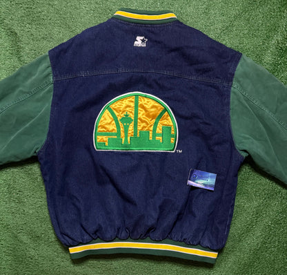 Vintage Seattle SuperSonics Denim Starter Jacket