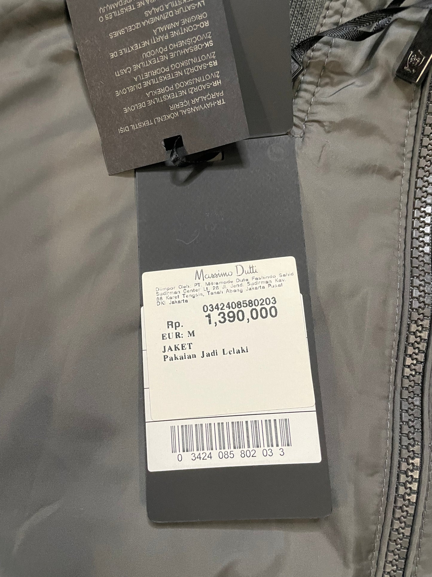 Massimo Dutti grey bomber jacket