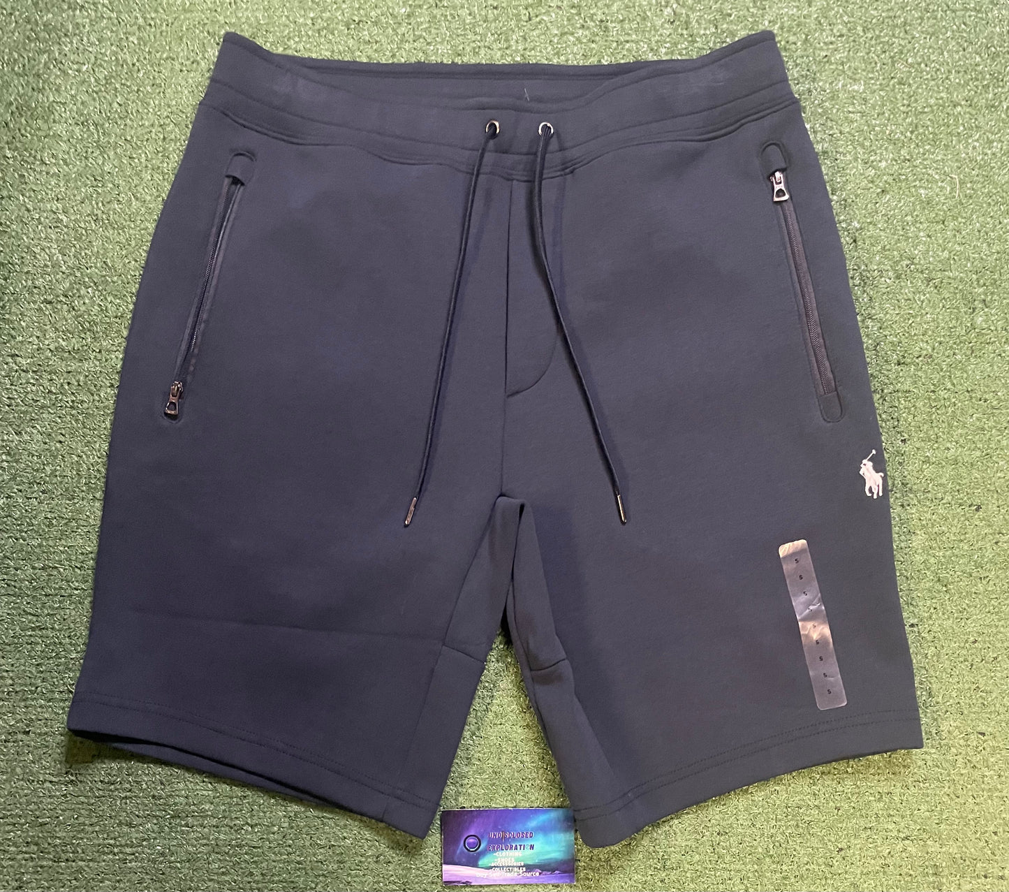 Polo Ralph Lauren Double Knit Tech Fleece navy blue shorts