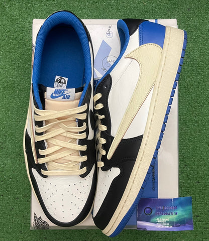 Jordan 1 Low Travis Scott Fragment 10.5 Men/12 Women “Preowned”