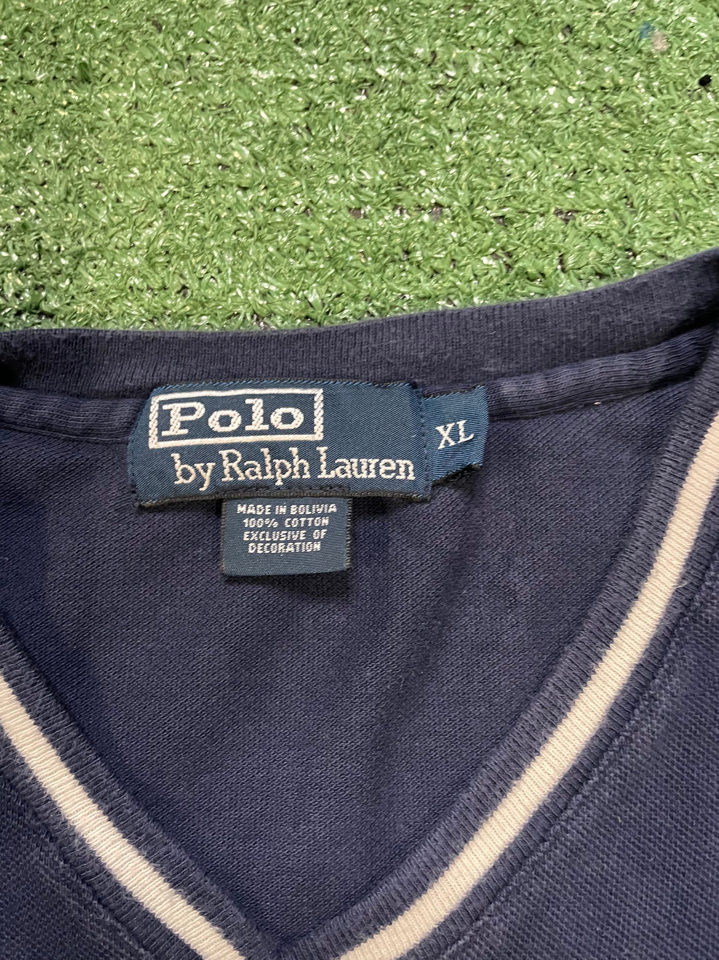 Polo by Ralph Lauren navy V neck tee