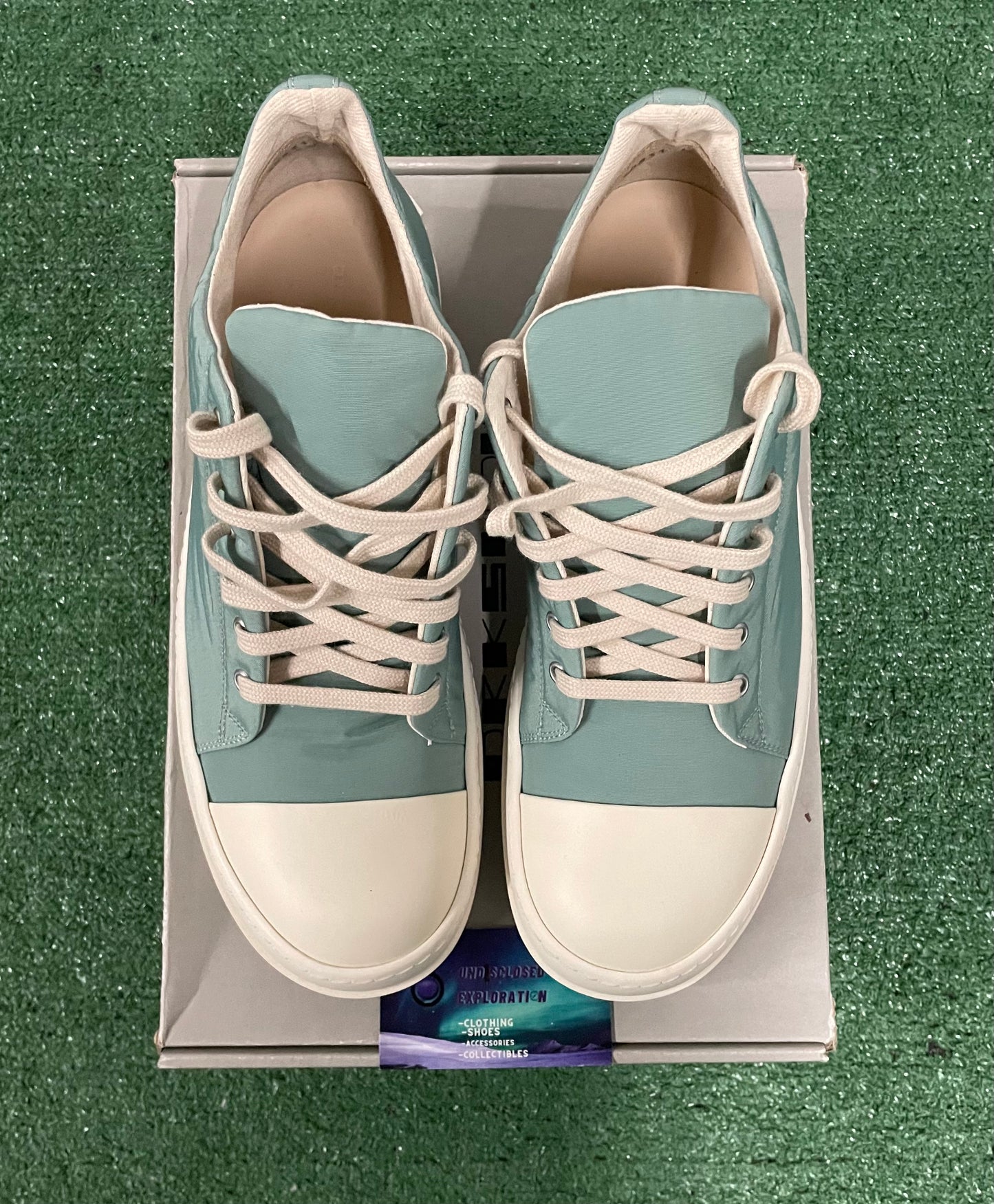 Rick Owens DRKSHDW low ramones aqua milk size 11men/12.5women (EU 44)