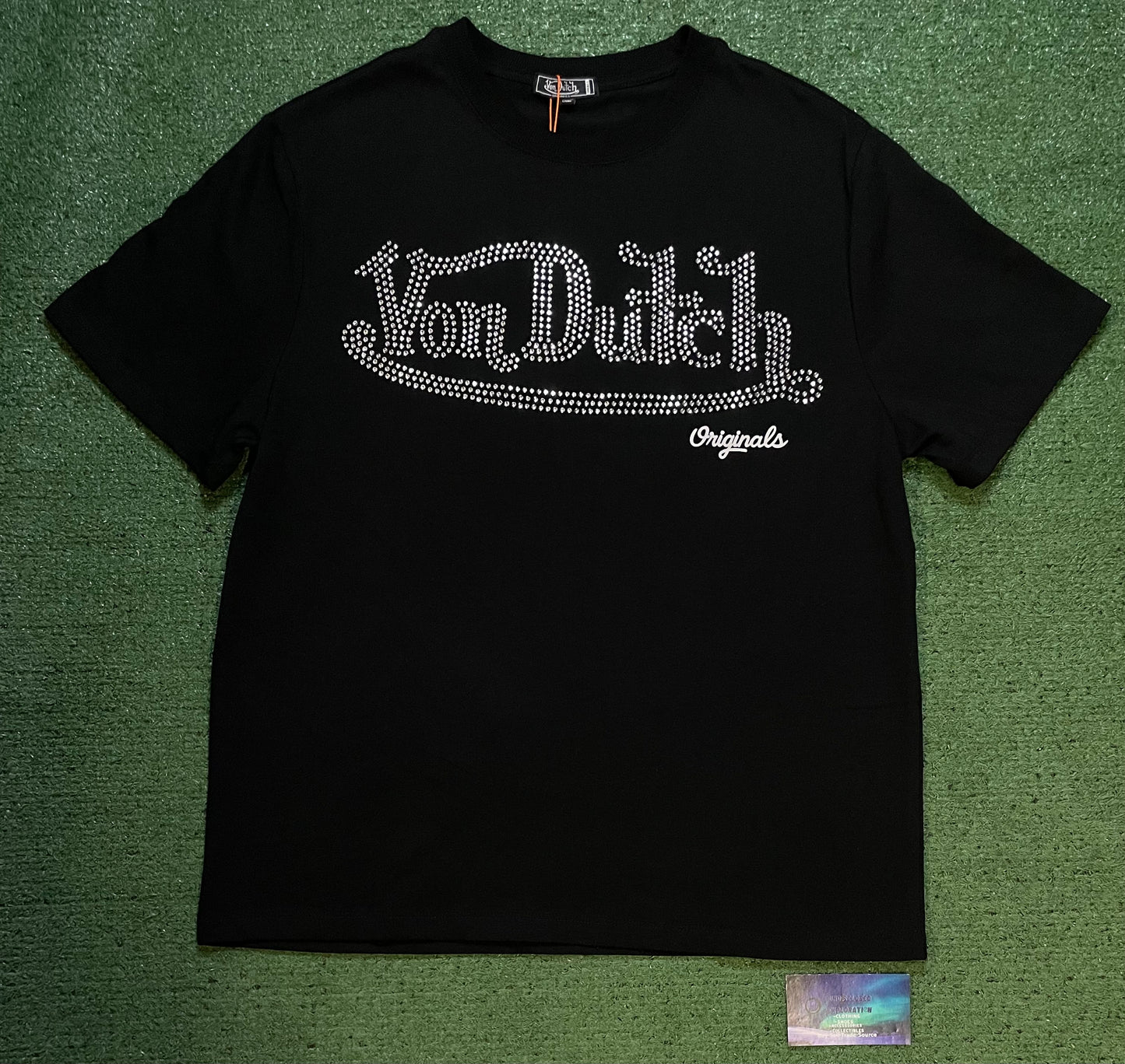 Von Dutch black rhinestone tee