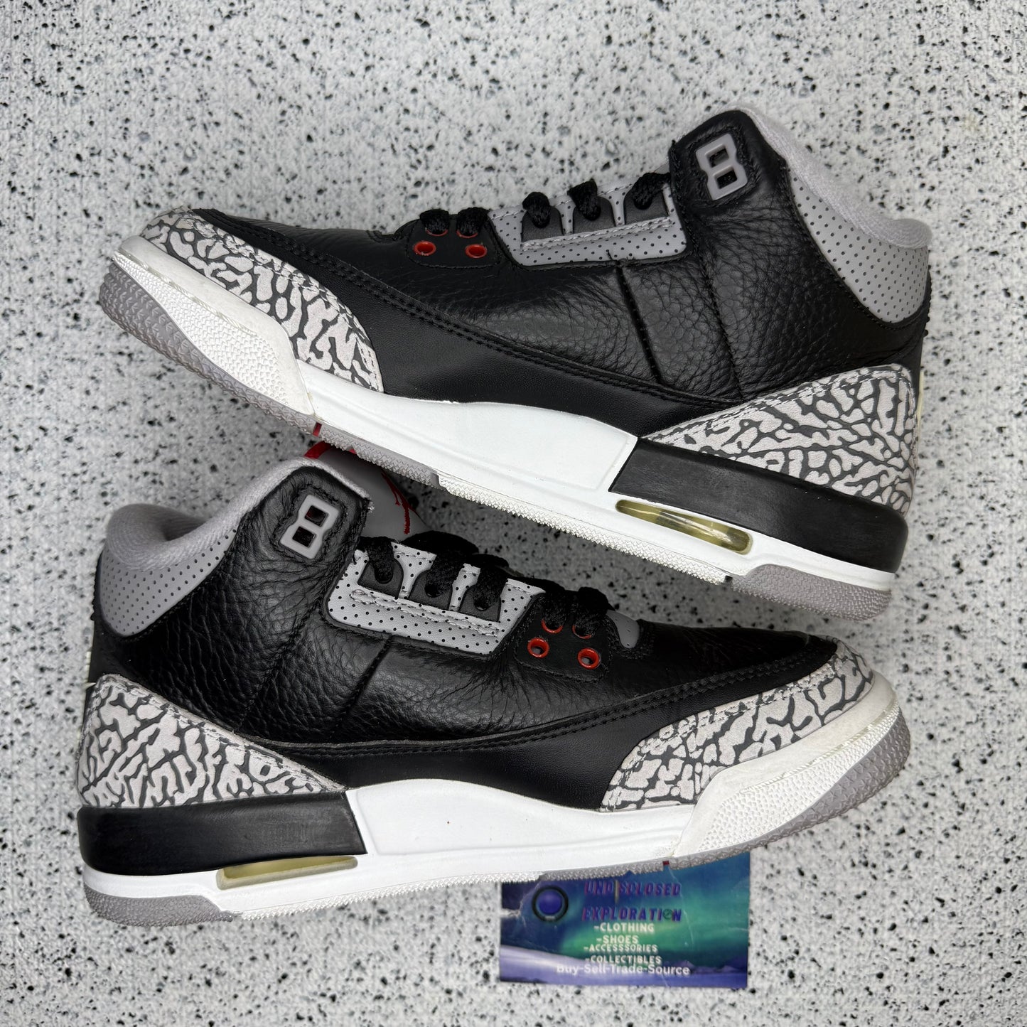 Jordan 3 Black Cement 2018 5 Youth “Preowned”