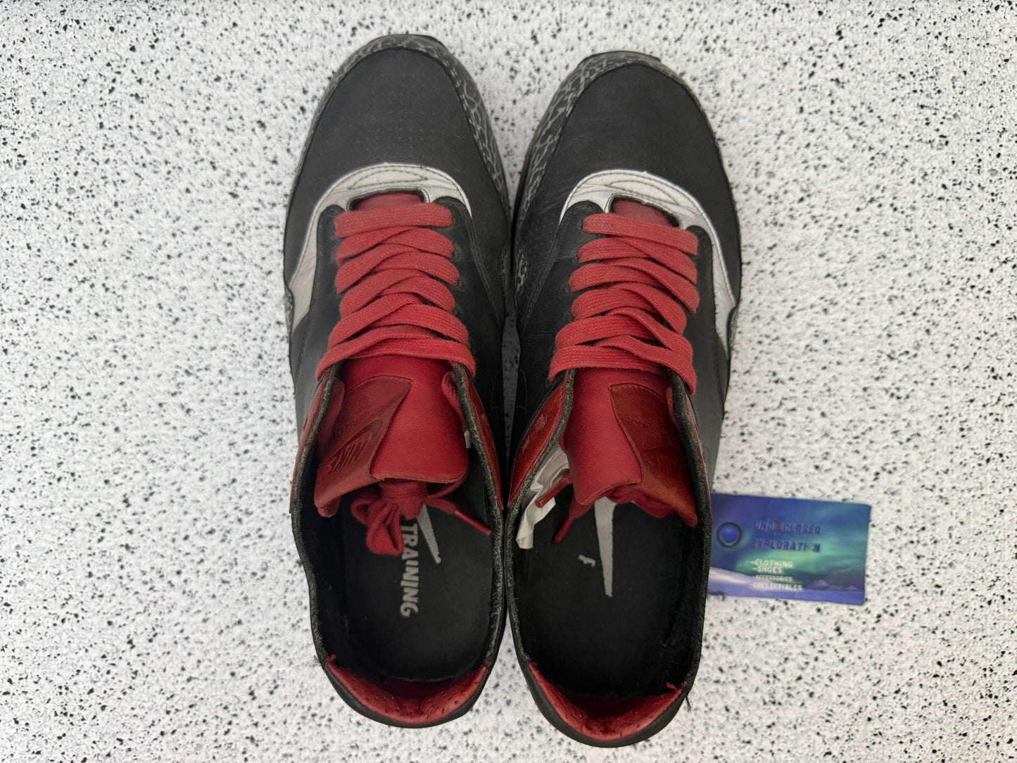 Air Max 1 Premium Elephant Print Black 9.5 Men/11 Women “Preowned”