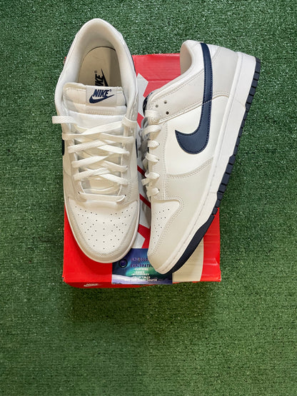 Nike Dunk Low white midnight navy size 12men/13.5women