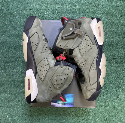 Air Jordan 6 Travis Scott olive size 10.5men/12women