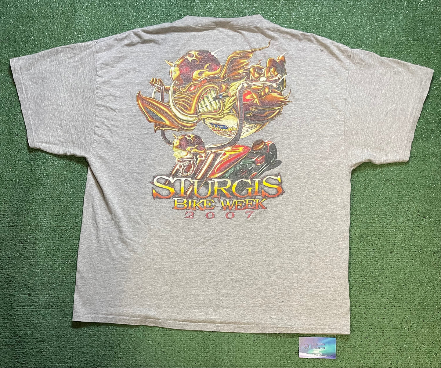 Vintage 2000s Sturgis Bike week grey tee