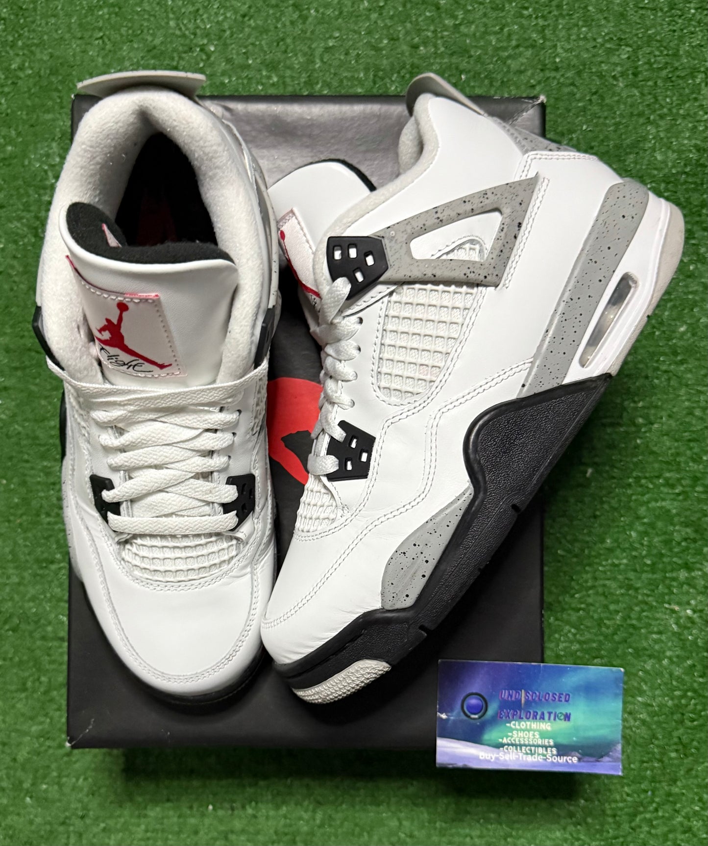 Jordan 4 White Cement 6.5 Youth/8 Women “Preowned”