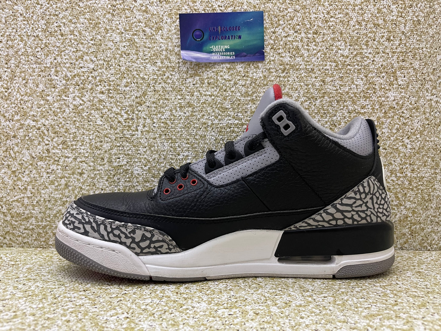 Jordan 3 Black Cement 2018 10 Men/11.5 Women “Preowned”