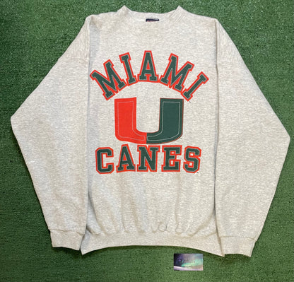 Vintage 1990s University of Miami hurricanes crewneck