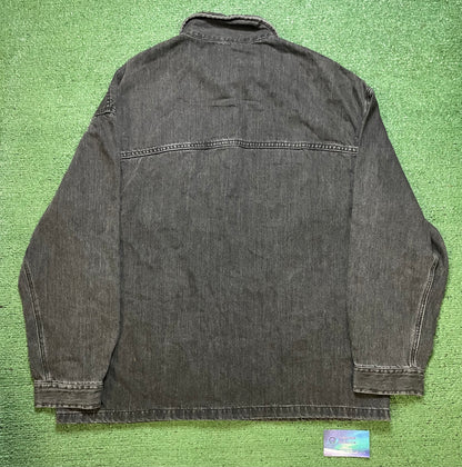 GAP black denim button up