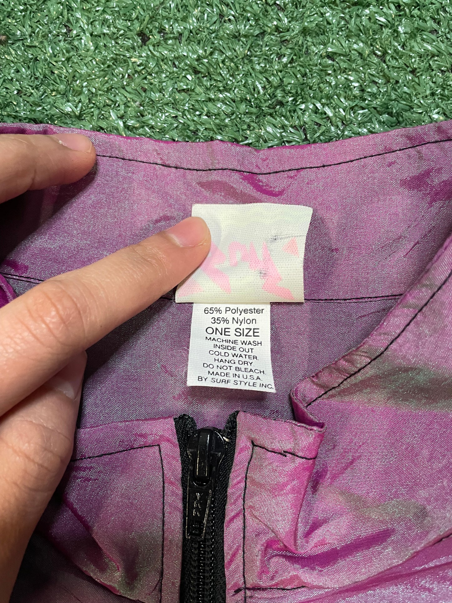 Vintage 1990s Surf Style Steiner iridescent sweatsuit