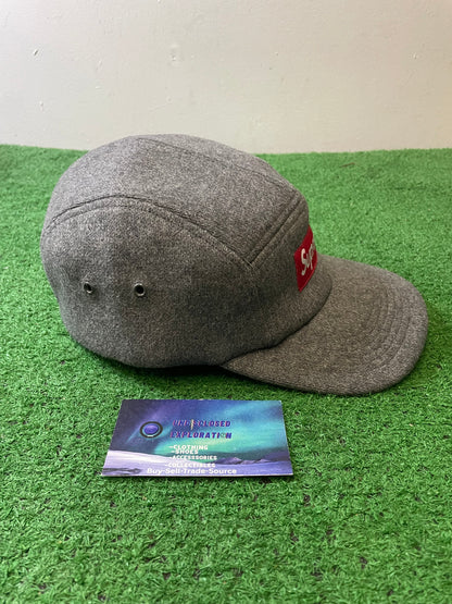 Supreme grey box logo hat