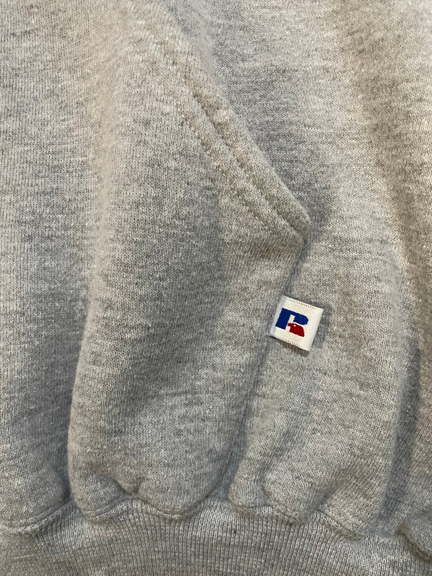 Vintage 1990s Russell grey zip up hoodie