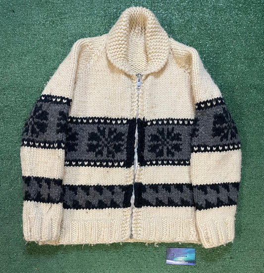 Vintage knit wool cowichan sweater