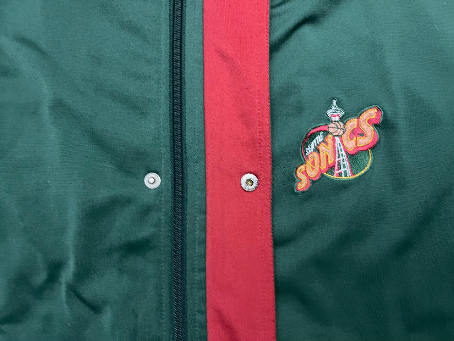 Vintage Seattle Super Sonics Warm Up Zip Up