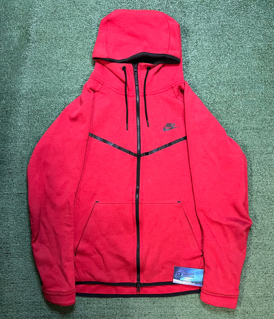 Nike tech fleece red hoodie
