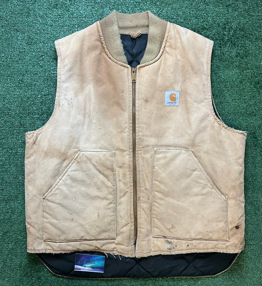 Vintage 1990s Carhartt tan vest