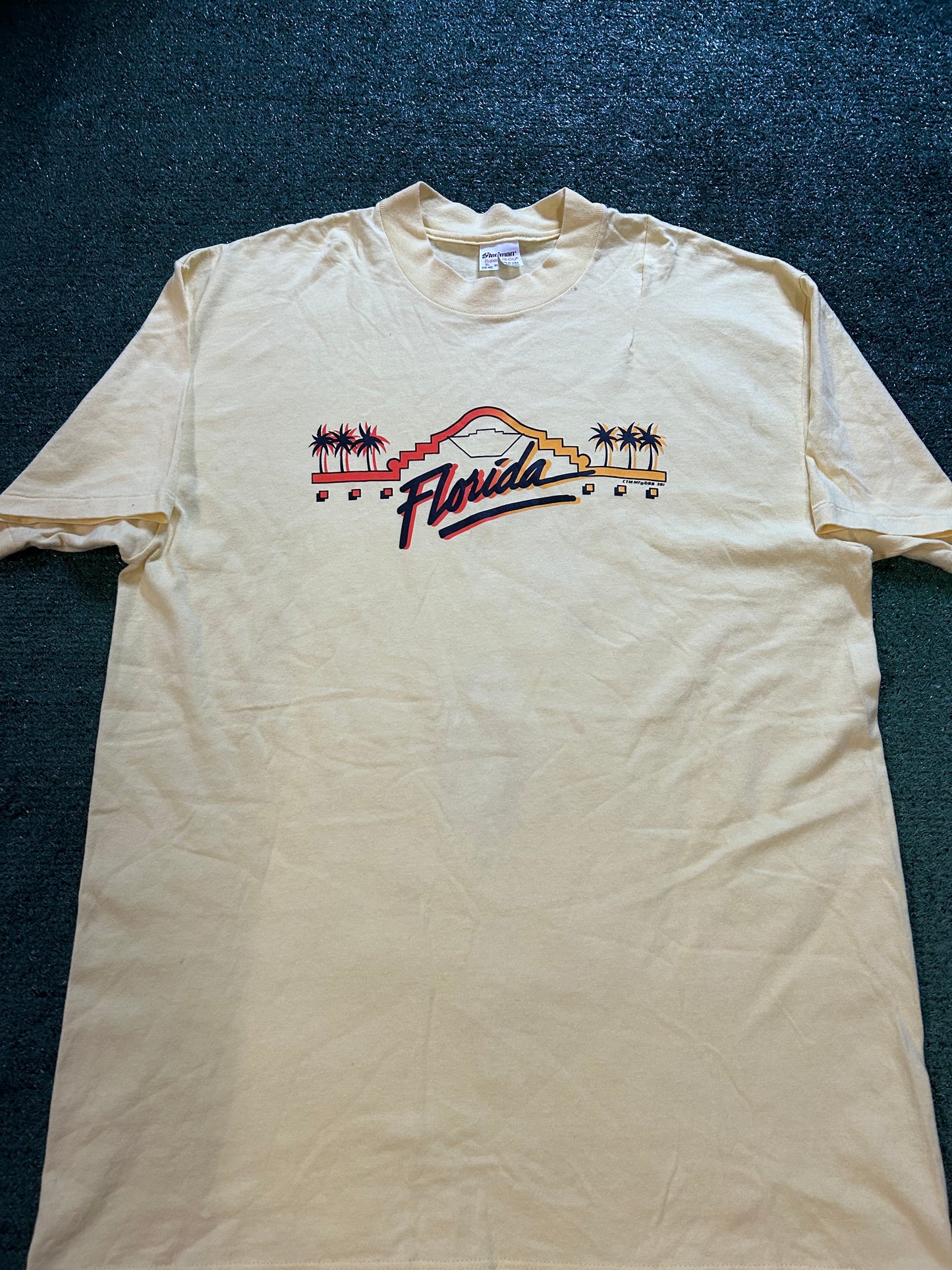 Vintage 1980s Florida yellow tee